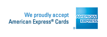 We proudly accept American Express® Cards