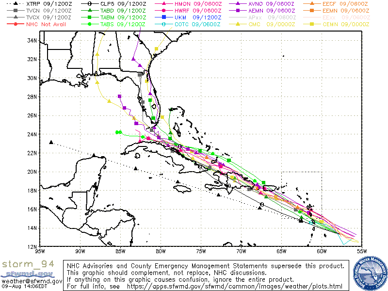 Invest 94 Spaghetti Models | August 9, 2021