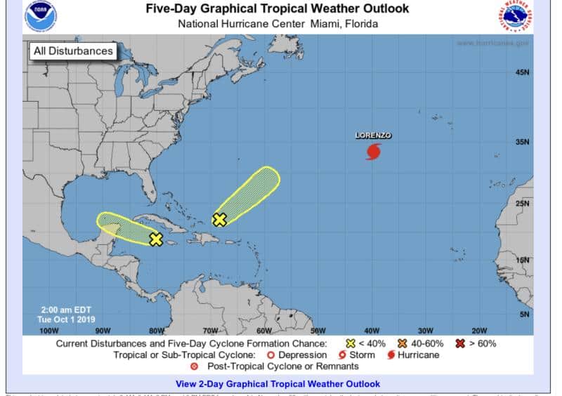 5-Day Tropical Outlook | October 1, 2019, 2am ET