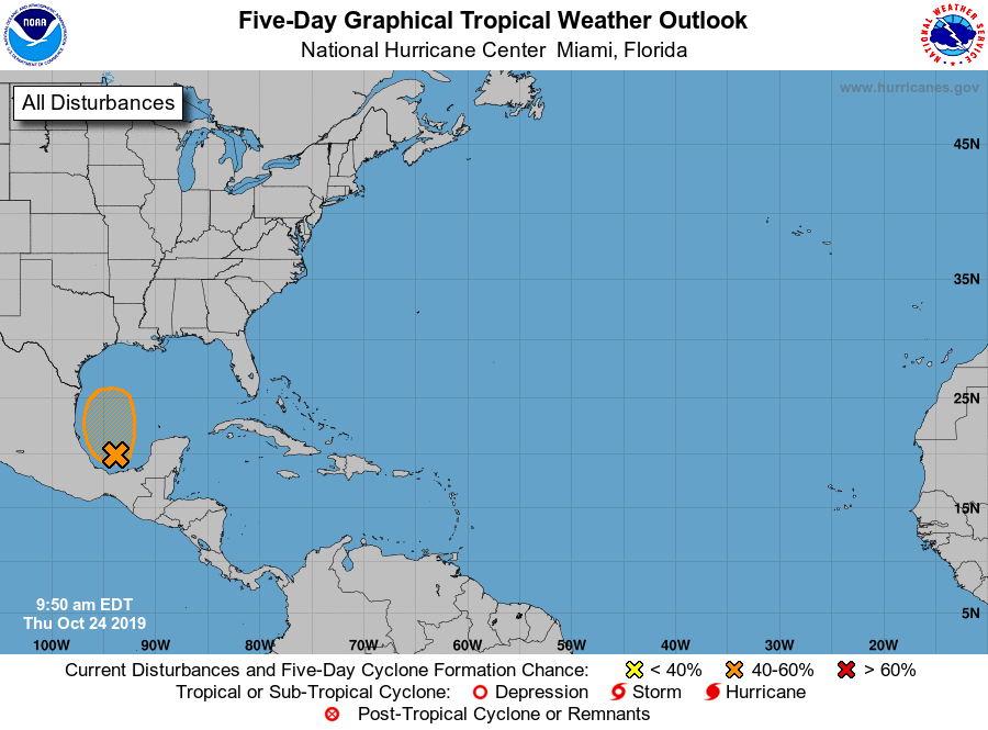 5-Day Tropical Outlook | October 24, 2019, 9:30am ET