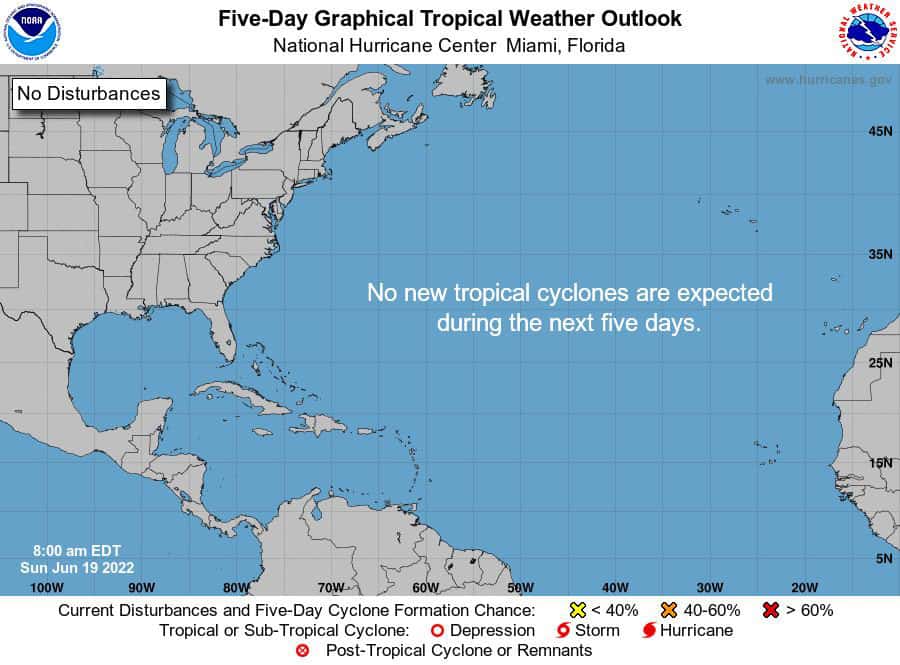 Five-Day Graphical Tropical Weather Outlook | June 19, 2022