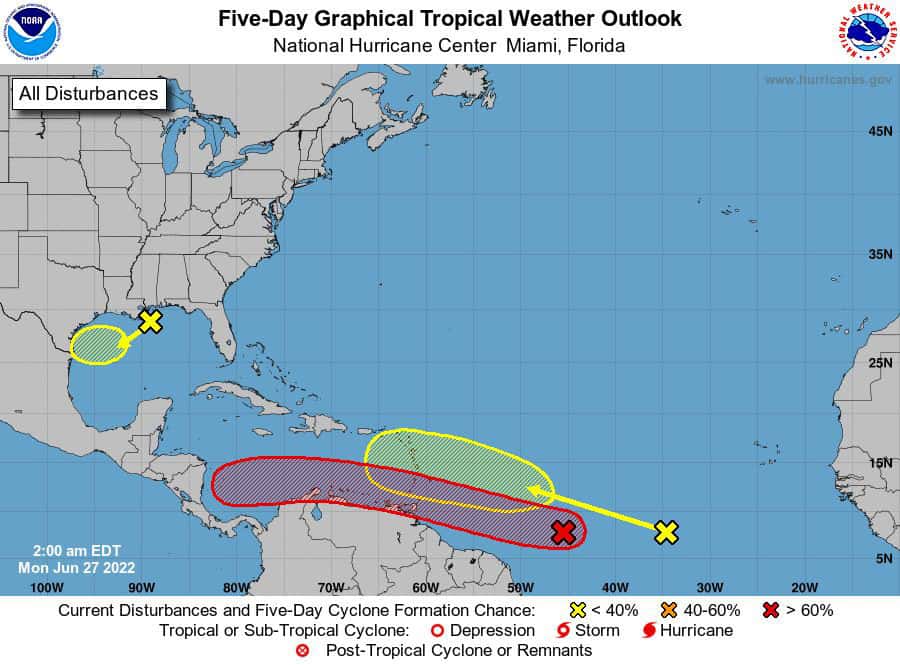 5-Day Tropical Outlook | June 27, 2022