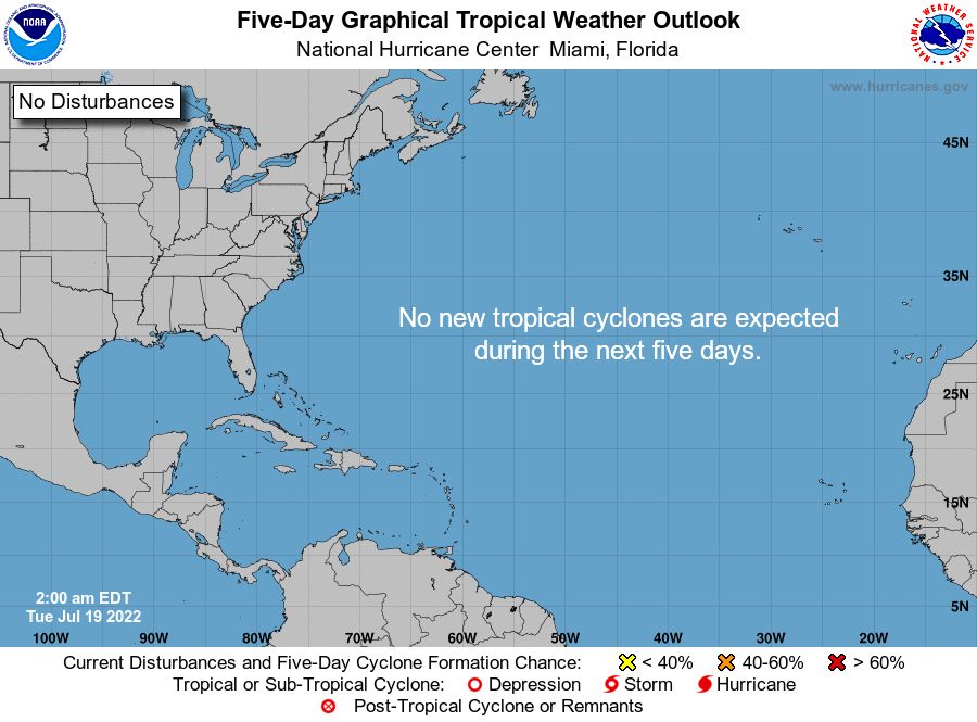 Five-Day Graphical Tropical Weather Outlook | July 19, 2022