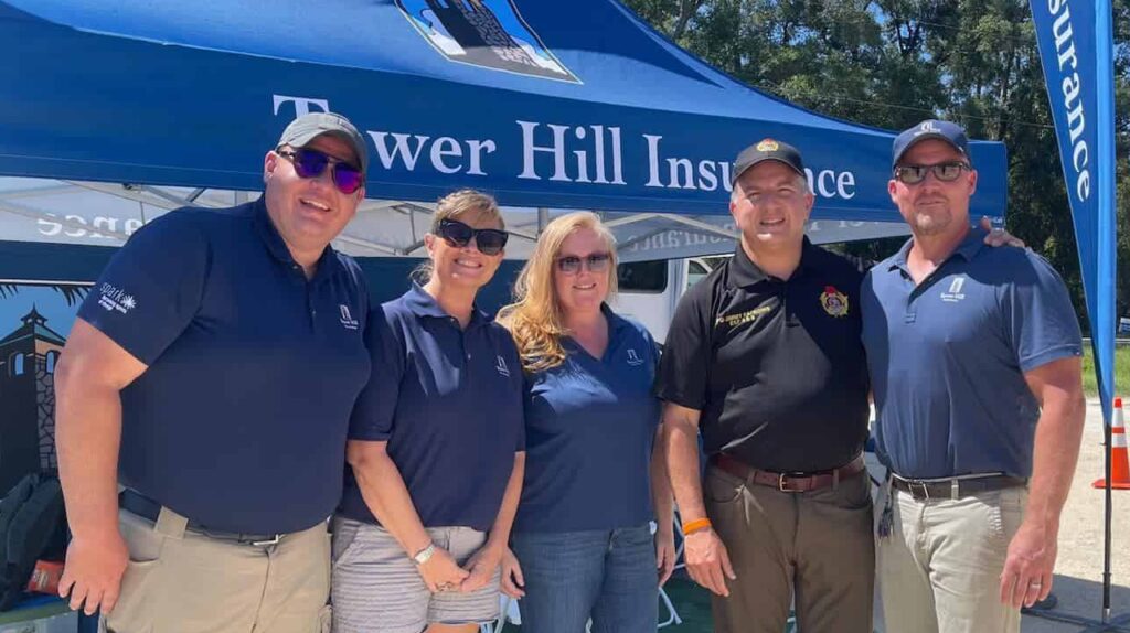 Florida CFO Jimmy Patronis with the members of Tower Hill's Catastrophe Response team.