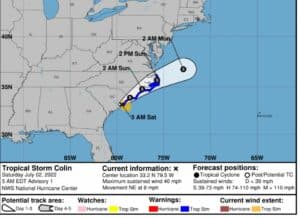 Tropical Storm Colin | July 2, 2022, 5am ET