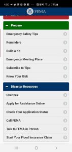 FEMA App Screenshot