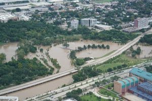 Flooding in Houston due to Hurricane Harvey