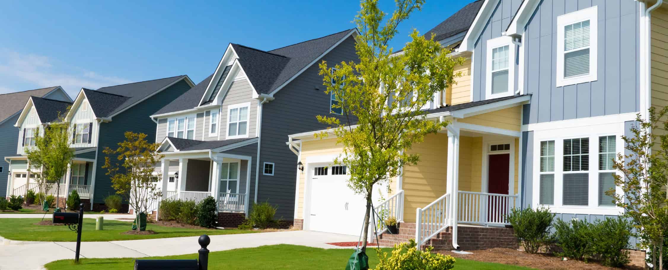Homes in a neighborhood