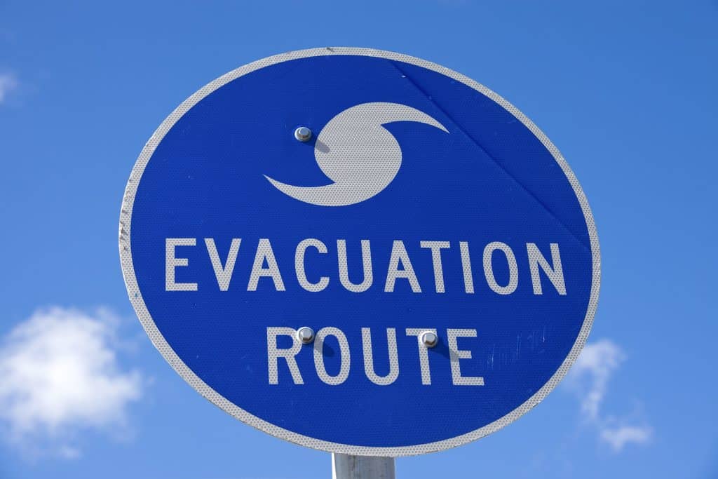 Evacuation Route Sign in Florida