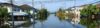 A flooded residential street