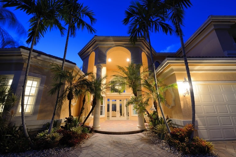 Florida luxury home entrance