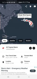 My Hurricane Tracker App Screenshot