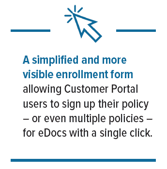 A simplified and more visible enrollment form