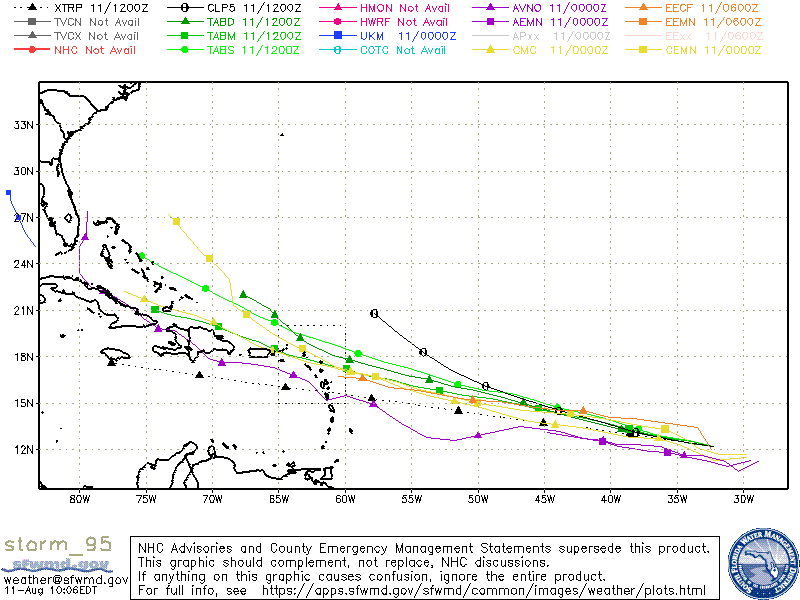 Invest 95 Spaghetti Models | August 11, 2021