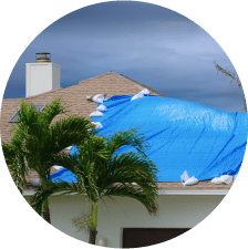 Tarped roof