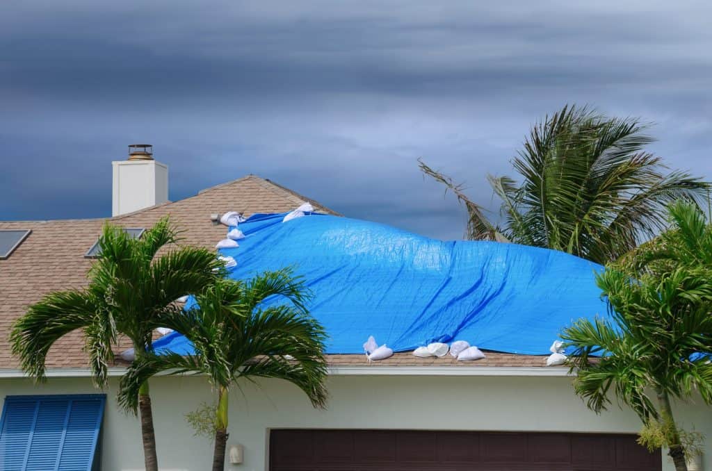 Tarped roof in Florida