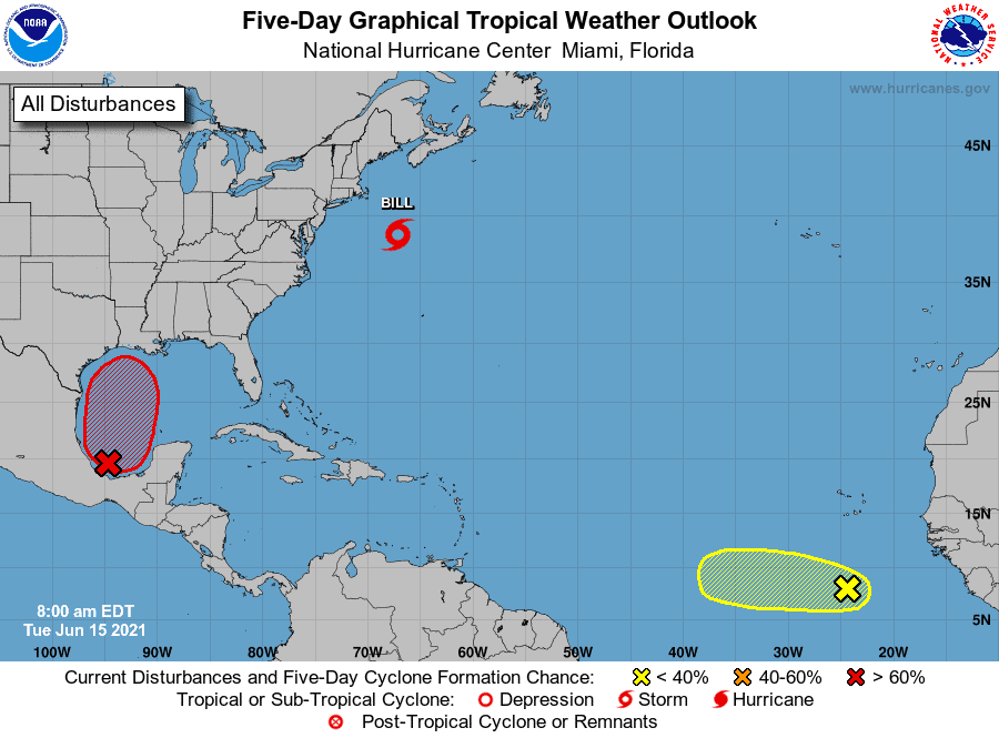 FIve-Day Graphical Tropical Weather Outlook | June 15, 2021