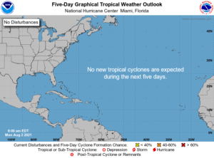 Five-Day Graphical Tropical Weather Outlook | August 2, 2021